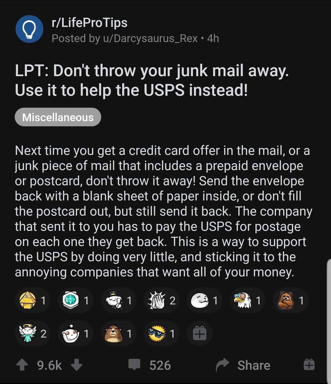 barrebard:thurisazsalail:feminismandmedia:LPT: Don&rsquo;t throw your junk mail