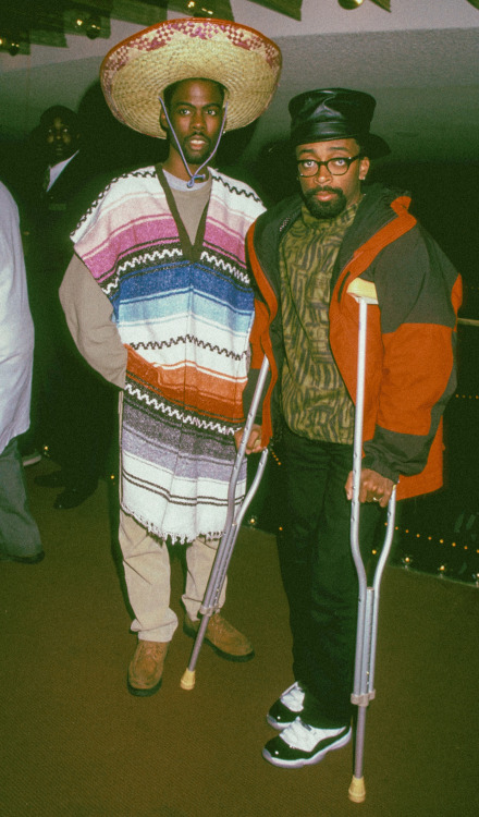 strappedarchives: Chris Rock & Spike Lee photographed by Ron Galella while attending the UNCF Ma