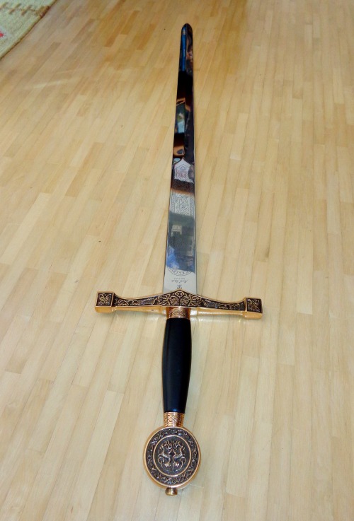 mistresspendragon:I promised you pics of my Excalibur sword-replica last October… Well, this is late