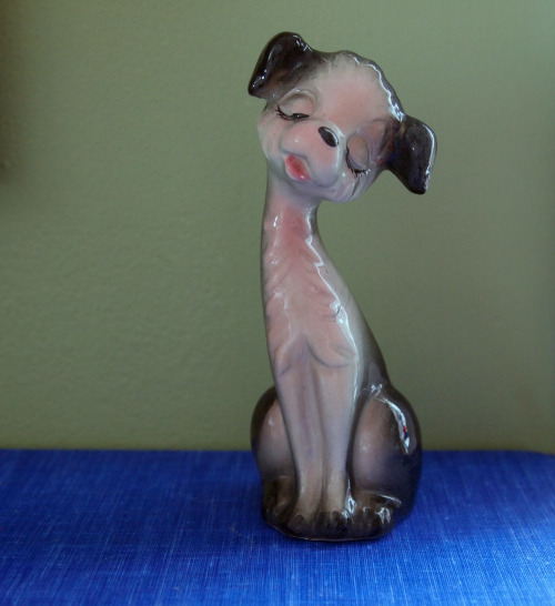 *Thrift score: vintage &lsquo;60s long-necked ceramic dog, made in Japan.