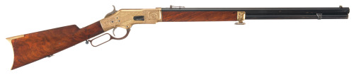 Winchester Model 1866 lever action rifle engraved by Louis D. Nimschke.Estimated Value: $10,000 - $2