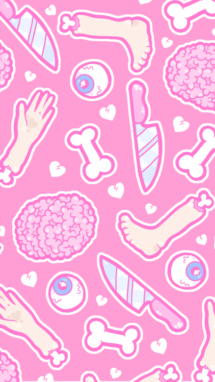 displaytoy:hello guys! i’m getting super excited for halloween so i created two gross halloween iPhone wallpapers you can download and use to get excited too! 