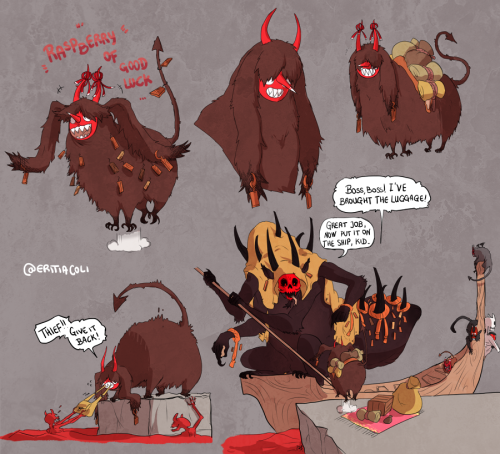 Flegiàs and some lil members of his court, the Court of Flames.They are considered patrons of arts a