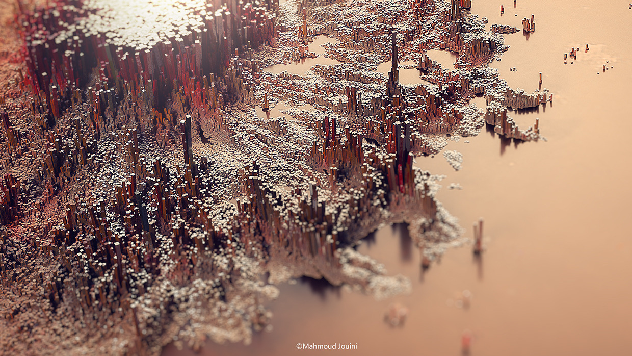 irakalan:  3D ABSTRACT PAINTING  by Mahmoud Jouini