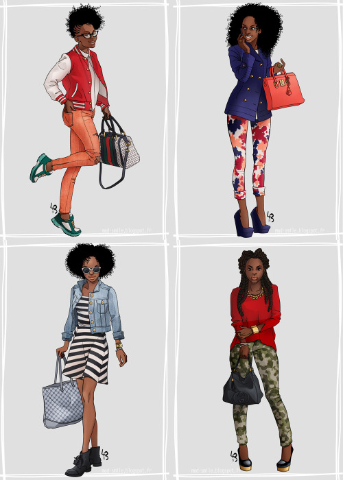 fyblackwomenart:  Black girls LOVE fashion by mad-smile 