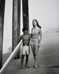 Leroy Grannis - Donald Takayama &Amp;Amp; Bettina Brenna, Hermosa Beach, Ca, 1965.