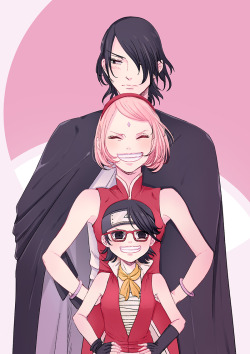 bebebebeth:  Curly Uchiha family lol~btw