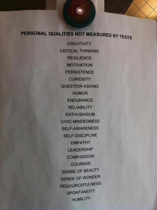 breannewilliamson:You are more than your test score. 