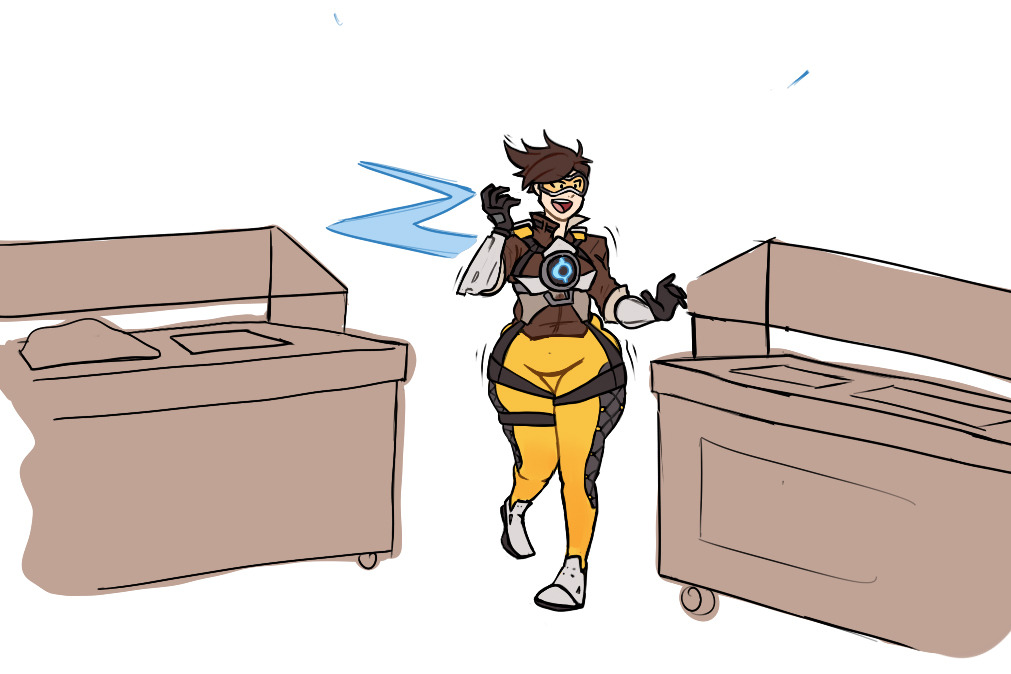 oda-lee:  Filler Art 100: Tracer from Overwatch  That’s all folks!! Requested by