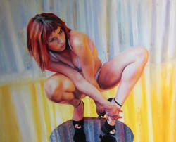 artbeautypaintings:  Table dancer - Christopher LoPresti