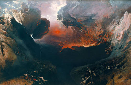 mysteriousartcentury:John Martin (1789-1854), The Great Day of His Wrath, 1851, oil on canvas, 196.5 x 303.2 cm. Tate Britain-This painting forms part of a triptych of ‘judgment pictures’ inspired by the description of the Last Judgement in the final