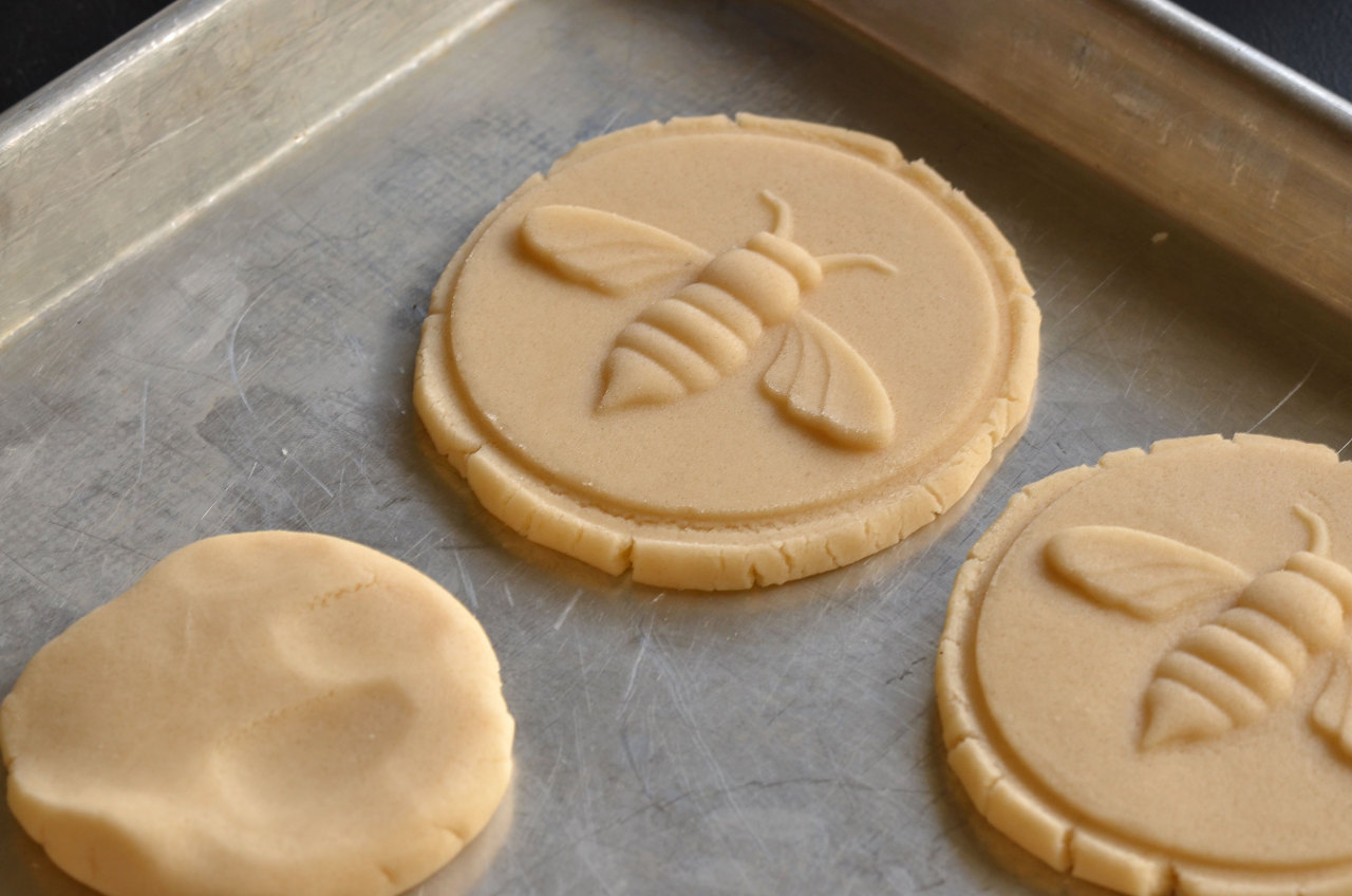 Stamping shortbread cookies It's been a long, hard