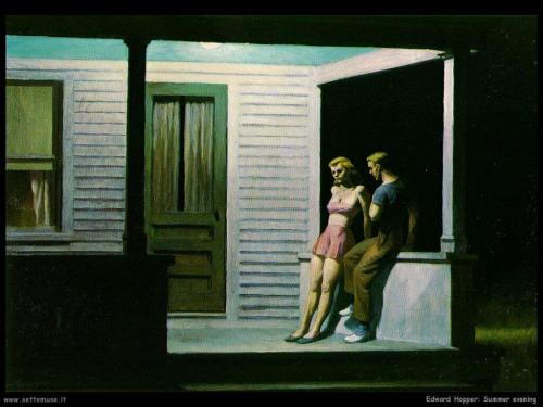 elcatalejo:  Edward Hopper, SUMMER EVENING, 1947.Estilo: Nuevo Realismo