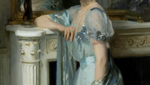 closeupofpaintings:  John Singer Sargent  - Mrs. Louis E. Raphael (Henriette Goldschmidt), 1906 (detail), oil on canvas