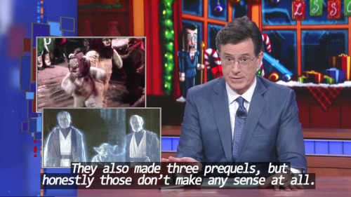 wookieekisses: sandandglass: Stephen Colbert explains Star Wars XD