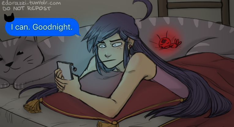 edorazzi:  you’ve gotta text before his mug of warm milk, bridgette