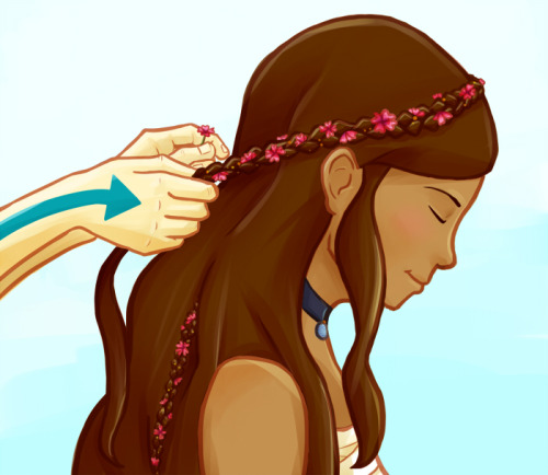 thelegendofzuko: [x] Aang braiding kataras hair, i felt like it was something that would happen and 