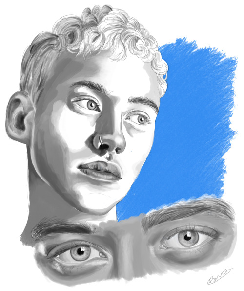 ozzmoses: Some quick black and white sketches of Olly which I thought looked kind of pretty together
