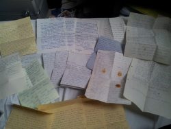 Some of the hundreds of love letters I found at an abandoned mansion in Cornwall 2013 