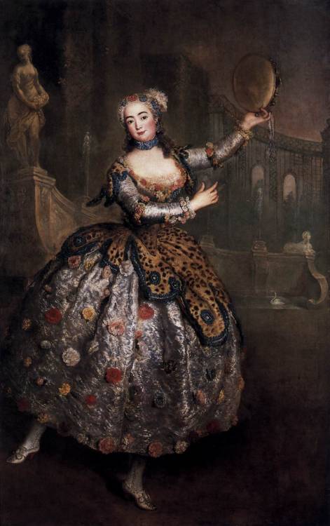 centuriespast:PESNE, AntoineThe Dancer Barbara Campaninic. 1745Oil on canvas, 221 x 140 cmNeues Pala