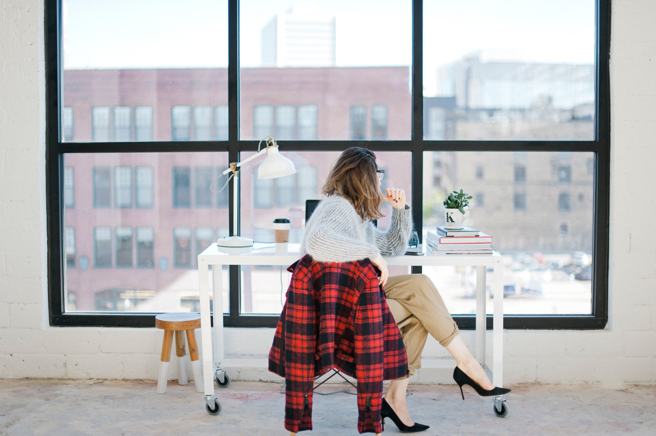 gap:  Go from work to dinner on a chilly night in a Gap plaid moto jacket. Wit &amp;