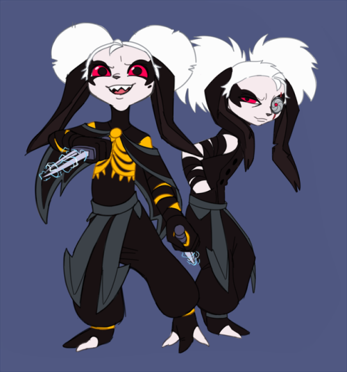 Another old drawing that features an inquest au of my asura! She lost her eye as punishment for rele