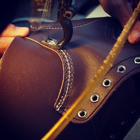 redwingheritage:  Triple Stitching a Red Wing boot. 