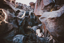 corwinprescott:  “Into The Wild”Fossil Falls, Ca 2015Corwin Prescott - Nicole Vaunt - Full blog post on Patreon 