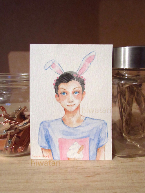 blockdedibujo: Bunny Boy - P. L.Kuretake Gansai Tanbi Watercolros, Canson XL watercolor paper. 21070