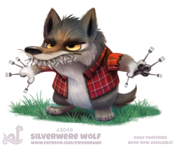 cryptid-creations: Daily Paint 2049# Silverwere Wolf Daily Book and Prints available at: http://ForgePublishing.com/shop  For full res WIPs, art, videos and more: https://www.patreon.com/piperdraws Twitter  •  Facebook  •  Instagram  •  DeviantART​
