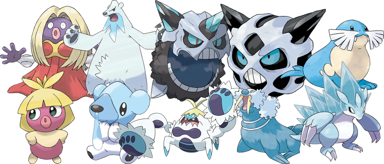 ◓ Pokémon do tipo Gelo — Ice type