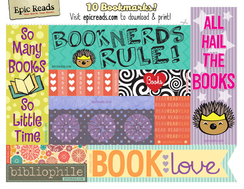 epic reads free printable bookmarks from epicreads download
