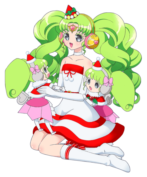 perfectqueen:Falulu Santa White Tree Coord White Christmas Santa Coord