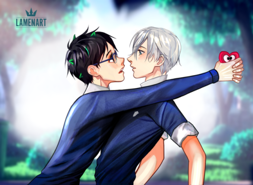 lamenart:   Viktuuri - In a Heartbeat AUI freaking loved the short film. One of the cutest thing I have ever seen. So I thought I can draw a Viktuuri version of it. 