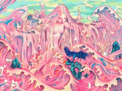 jamesjeanart:  Adrift II. Acrylic on Canvas, 48x36&quot;, 2016. 