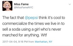 missfame:  miss fame on kendall jenner’s new pepsi ad.