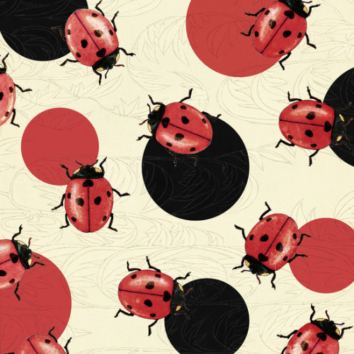 bestof-society6:ART PRINTS BY PAULA BELLE FLORESOriental FanTasy Ladybird Polka Aquatic Pa