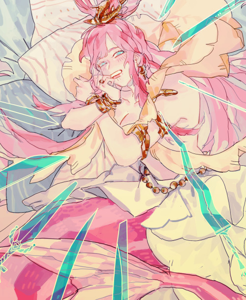 lycheeluv:Illus of Shirahoshi I did for the One piece Tarot zine hehe.Our favorite mermaid princesse