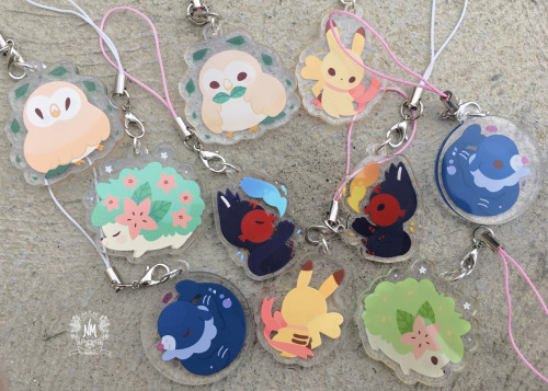 New pokemon charms available in my shop!!!They’re double sided, really colorful and I put a lot of t