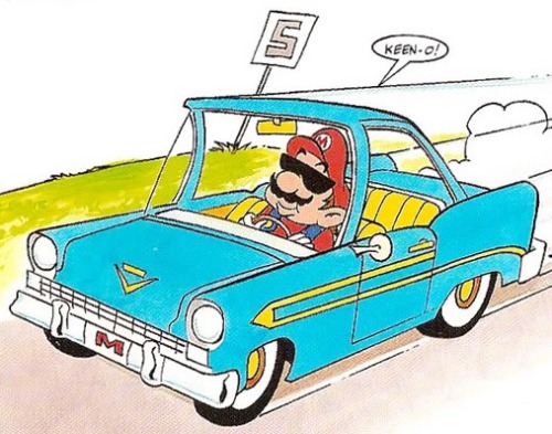 suppermariobroth: From the comic booklet enclosed with the Nintendo: White Knuckle Scorin’ music a