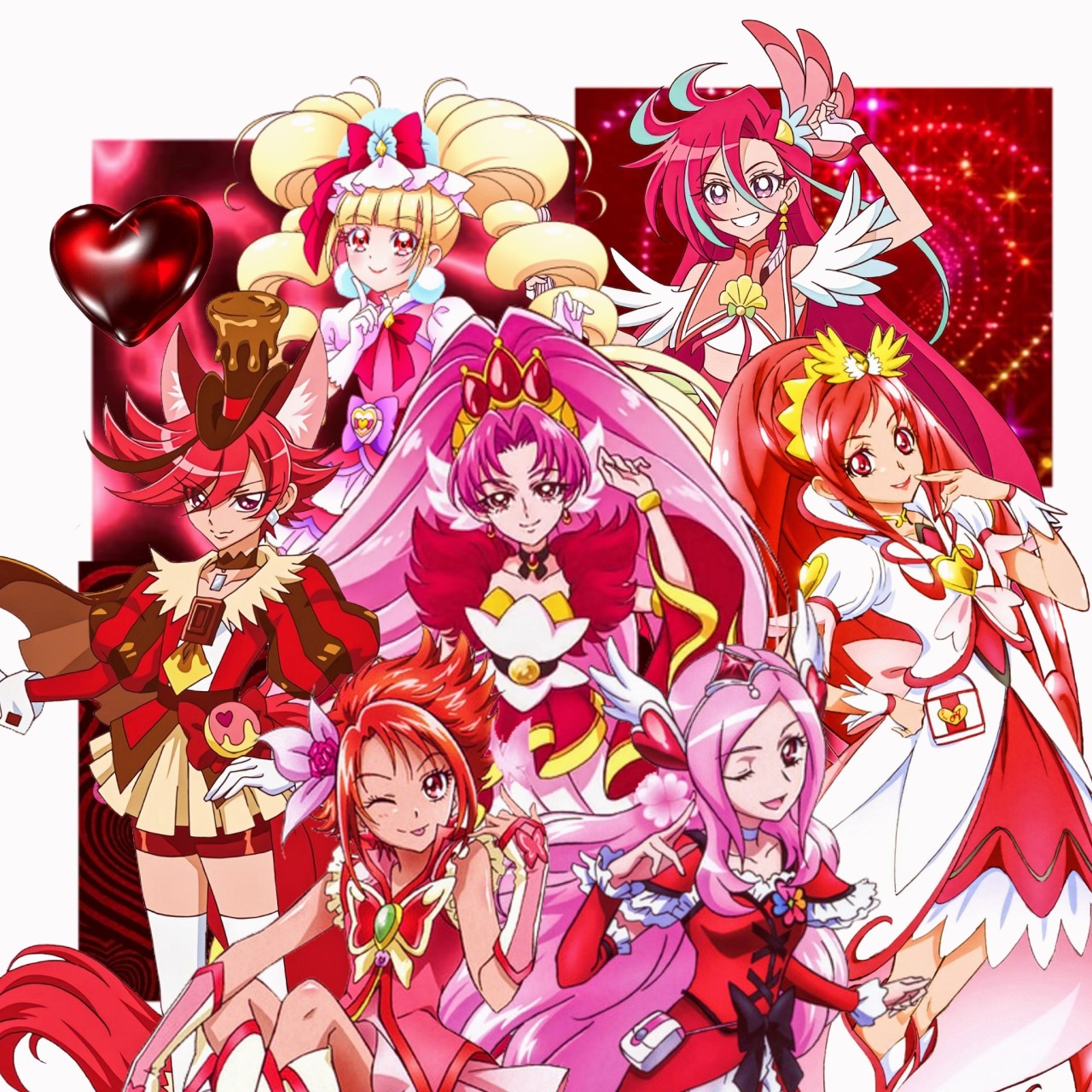 Precure all stars! 15th anniversary - red + white  Pretty cure, Smile pretty  cure, Futari wa pretty cure