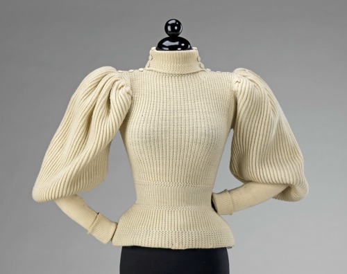 SweaterCa. 1895. American (probably). Wool. This very early sportswear sweater combines the aestheti