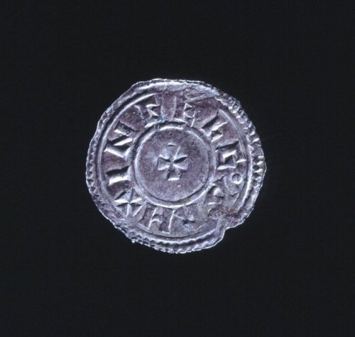 Silver penny (Jórvík, England, probably 900 – 950 AD).  Mintedunder the authority of Ingelgar, money