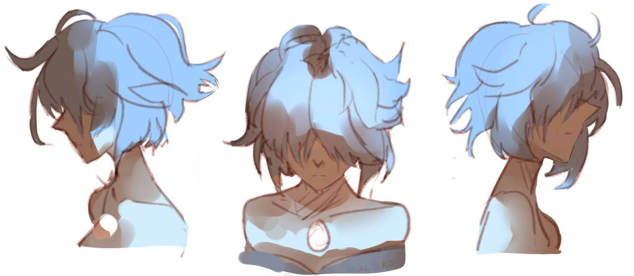azure-zer0:  Blue diamond and blue pearl when no one is looking… Some more art