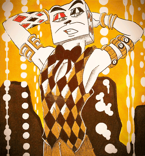 Two Little Gifs I Did With Two Drawings I Made Tonight With Dice Dressed In Gold
