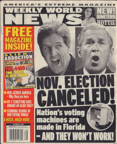 From Weekly World News September 20, 2004