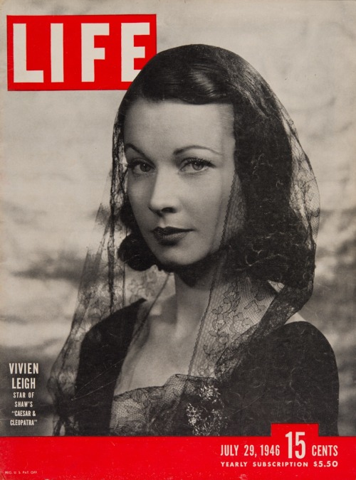 oldhollywoodcinema: Vivien Leigh on the cover of Life Magazine (1946)