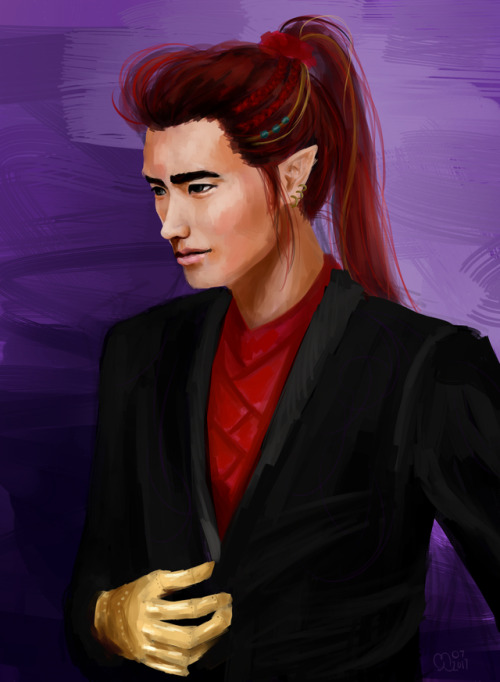 Maedhros (with a metal hand crafted by Curvo, of course :) )  I think Elven fashion would have somet