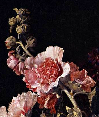 clara&ndash;lux:AELST, Willem van (1627–after 1682) Vase of Flowers with Pocket Watch, det