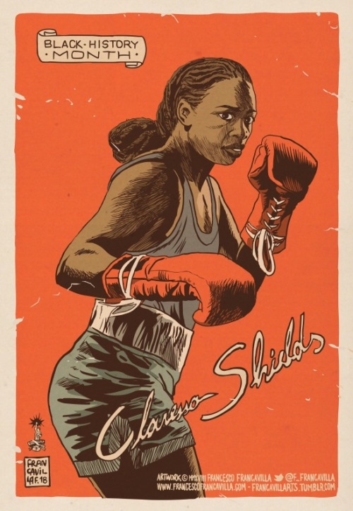 francavillarts: CLARESSA SHIELDS Started #BlackHistoryMonth w a boxing legend, Jack Johnson, so i